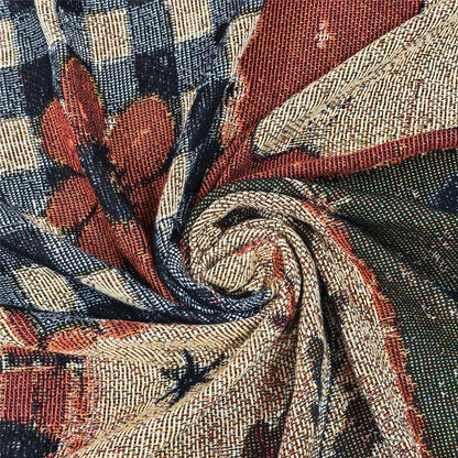 Halloween Patchwork Style Woven Blanket